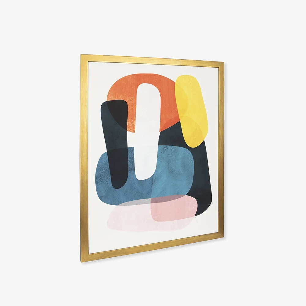 Abstract art in gold frame